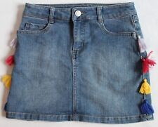 Saia jeans Colorful Planet meninas tamanho 7/8 com borlas coloridas diversão exclusiva comprar usado  Enviando para Brazil