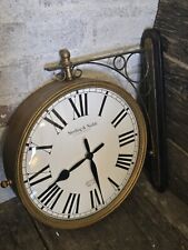 Reloj de Pared Colgante Doble Cara Vintage Hierro Estación de Tren Stirling Noble No. 9, usado segunda mano  Embacar hacia Argentina