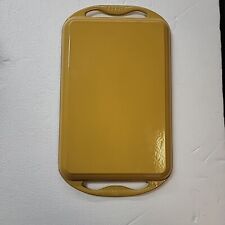 Le Creuset #33 Yellow Rectangular Cast Iron  Smooth Flat Griddle Pan for sale  Shipping to South Africa