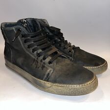 Used, ARI High Top Black Leather Hand Made Italian Shoes With Zipper Size 45 EU New for sale  Shipping to South Africa