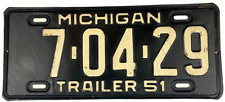 Michigan 1951 license for sale  Mundelein
