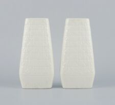 Gunnar Nylund para Rörstrand, um par de vasos de cerâmica "Domino" em esmalte branco., usado comprar usado  Enviando para Brazil