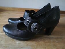 Clarks black leather for sale  PETERBOROUGH