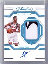 DALEN TERRY 2022-23 FLAWLESS ROOKIE GAME-USED SPONSOR PATCH AUTO PLATINUM 1/1 RC, used for sale  Shipping to South Africa