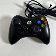 Genuine OEM Microsoft Xbox 360 Controller Black WIRED w USB Adapter Good! for sale  Shipping to South Africa