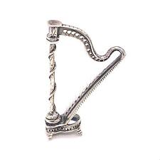 Harpa Vitoriana Vintage Sterling Silver com Instrumento de Cordas Figura em Miniatura comprar usado  Enviando para Brazil