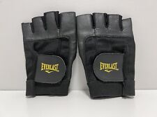 Levantamiento de pesas fitness gimnasio entrenamiento cuero ciclismo guantes talla mediana negros segunda mano  Embacar hacia Mexico