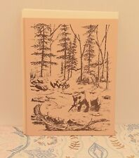 Tarjetas de notas Wildlife Bears and Elk, 5 tarjetas con sobres, gráficos, 4,25"x5,5" segunda mano  Embacar hacia Mexico