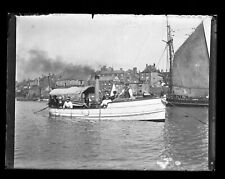 024 River steamboat Edwardian Thames barge original glass negative & print 4"x3" for sale  Shipping to South Africa