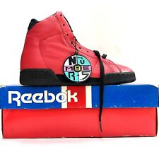 NUEVO De Colección Deadstock Reebok 6.5 Números Zapatos Mujer Rojo Parte Superior Alta Cuero Años 90 Con Caja segunda mano  Embacar hacia Argentina