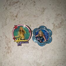 Disney Pin  Hannah Montana Miley Cyrus Circle Portrait 2 Pins One Broke Plz Read for sale  Shipping to South Africa