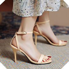 Sandalias de tacón alto para mujer con tacones de aguja punta abierta zapatos con tiras correa zapato, usado segunda mano  Embacar hacia Argentina