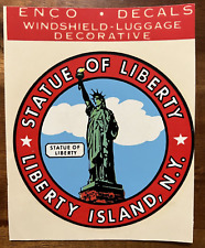 Original Vintage LIBERTY ISLAND Nova York TRAVEL Água DECALQUE Estátua Liberdade NY comprar usado  Enviando para Brazil