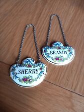 Decanter label set for sale  TELFORD