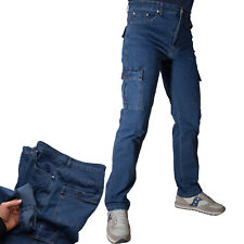 Jeans Cargo Uomo Pantalone Da Lavoro Con Tasche Laterali Tasconi Elasticizzato  na sprzedaż  Wysyłka do Poland