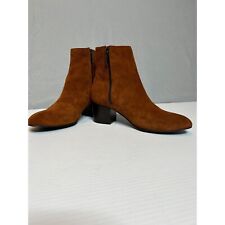 Nova Bota Thursday Boot Co Feminina Salto Tempo Marrom Camurça Zíper Tamanho 8.5 comprar usado  Enviando para Brazil