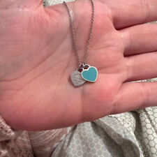 Tiffany double heart pendant necklace for sale  COVENTRY