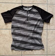 Heavy Pedal Men's Short Sleeve 1/4 Zip Cycling Jersey Shirt Black Bike Sport Tee for sale  Shipping to South Africa