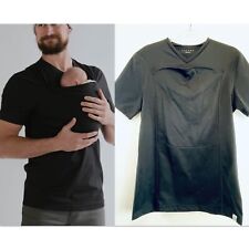 Usado, Camiseta Lalabu Talla M 12 Negro Papá Bebé Canguro Mangas Cortas segunda mano  Embacar hacia Argentina