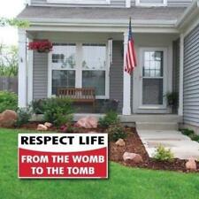 Respect Life - ProLife 2-Pack 12"x24" Corrugated Plastic Yard Signs - FREE SHIPP for sale  Shipping to South Africa