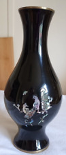 Vase black enamel for sale  Cedar Rapids