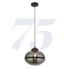 Smoked Glass Ceiling Pendant Light Fitting 40W E27 for sale  Shipping to South Africa