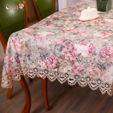 Toalha de mesa de renda pastoral rosa orgulhosa retabfular jacquard algodão linho flores  comprar usado  Enviando para Brazil