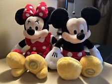 Peluche Mickey Mouse y Minnie Mouse 13" Tienda Disney Original Auténtico Genuino segunda mano  Embacar hacia Argentina