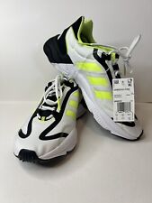 Zapatos puros Adidas Ozweego para hombre talla 9 blancos amarillos solares negros para correr H04533 segunda mano  Embacar hacia Argentina