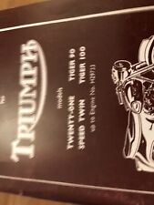 Triumph instruction manual for sale  HASTINGS