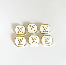 Paquete de botones de oro blanco de diseñador Louis Vuitton LV | Juego de 6 segunda mano  Embacar hacia Argentina