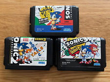 Sonic The Hedgehog 1, 2 e 3 Japan MegaDrive Mega Drive 3 jogos! Sonic & Tails comprar usado  Enviando para Brazil