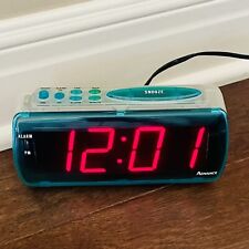 Vintage Digital Alarm Clock Teal Snooze Dimmer Big Numbers Advance Model 4022 for sale  Shipping to South Africa