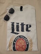 Camiseta Miller Lite Beer Blanca Nueva Sin Etiquetas Camiseta Para Hombre Talla X-Grande segunda mano  Embacar hacia Mexico