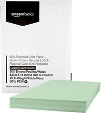 Papel para impressora colorida Amazon Basics - 8,5 x 11 polegadas, 1 resma - Verde comprar usado  Enviando para Brazil