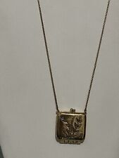 Used, VINTAGE '1928' LONG GOLD TONE CHAIN ENGRAVED PURSE/LOCKET PENDANT NECKLACE for sale  Shipping to South Africa