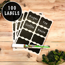 100pcs Chalkboard Labels Blackboard Chalk Board Stickers Craft Kitchen Jar Tags for sale  Shipping to South Africa