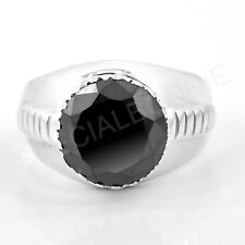 Used, Classy 5.00 Ct Certified Black Diamond 925 Silver Men's Ring, Great Luster ! for sale  Shipping to South Africa