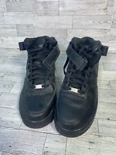 Nike Air Force 1 Mid '07 Triple Black Men’s Size 12 Athletic Trainers Sneakers for sale  Shipping to South Africa