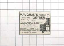 1893 Maughan's Patent Geyser For Gas Or Oil ,56 Bothwell Street Glasgow for sale  Shipping to South Africa