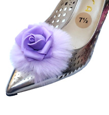 Purple Color Flower  Clips for Shoes (2 piece), Shoe Clips, Shoe Accessories for sale  Shipping to South Africa