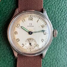 1939 Omega 15 joias estilo militar relógio de pulso de aço inoxidável funciona tem problemas comprar usado  Enviando para Brazil