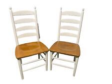 2 white wood chairs for sale  Upper Marlboro