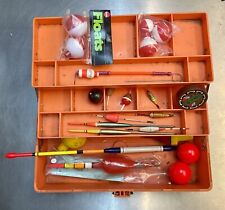 20 Sea Fishing Floats Inc Cork, Wood, Plastic Bubble Floats In Tackle Box for sale  Shipping to South Africa