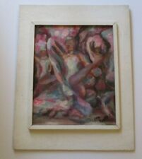 Used, VINTAGE ANTIQUE OIL PAINTING PRETTY WOMAN FEMALE PORTRAIT DANCERS IMPRESSIONIST for sale  Shipping to Canada