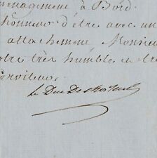 Deux documents signés ou apostillés par le duc de Choiseul comprar usado  Enviando para Brazil