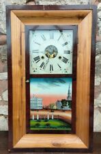 Antique Jerome New Haven Reverse painted Wall Clock 8-Day Striking Mantel Clock for sale  Shipping to South Africa