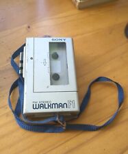 Vintage 1980's SONY Walkman WM-F1 FM Stereo Cassette Tape Player WORKS + Strap, used for sale  Shipping to South Africa