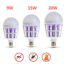 Lâmpada LED matadora de mosquitos caseira 2 em 1 luz mosca insetos armadilha zapper lâmpada E27 comprar usado  Enviando para Brazil