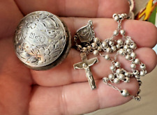 beads silver rosary sterling for sale  Rutland